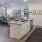 a kitchen with an island and bar stools